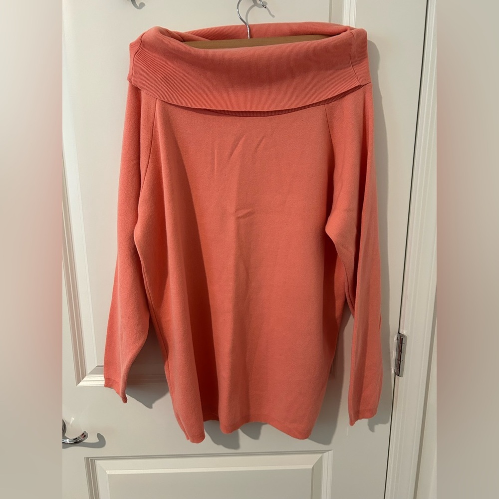 Cowl Neck Pink Sweater